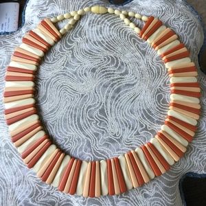 Vintage Retro '70s Plastic Omega Choker Necklace!